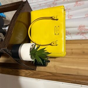 Nine West Vibrant Yellow Satchel